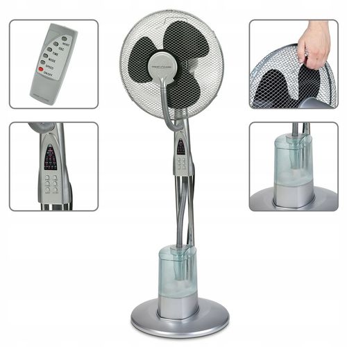 Podłogowy wentylator stojący z nawilżaczem i pilotem 3 w 1 ProfiCare PC-VL na Arena.pl