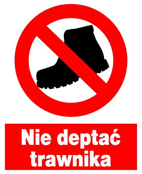 ZZO-26 ZNAK TABLICZKA BHP Nie deptać trawnika zdjęcie 1