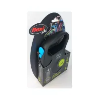 Smycz Flexi Black Design L taśma 5m 50kg niebieska