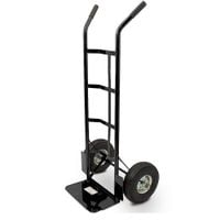 19621Magazynowy wózek transportowy stalowy czarny pompowane dwa koła