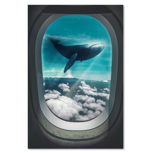 Deco Panel, Latający wieloryb 40x60 na Arena.pl