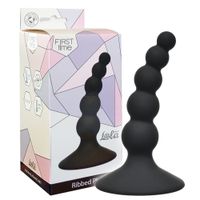 korek analny na przyssawce. 5 kulek stymulujących. ribbed plug