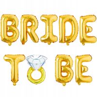 BALONY ZESTAW NA WIECZÓR PANIEŃSKI NAPIS Z BALONÓW BANER ZŁOTE DEKORACJE