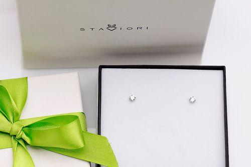 srebrne małe kolczyki z cyrkonią na Arena.pl