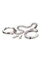 fetish fantasy series metal leg cuffs silver