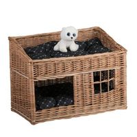 RUBY DOMEK WIKLINOWY DLA KOTA PIĘTROWE LEGOWISKO DLA ZWIERZĄT Z PODUSZKAMI 56X36 H32/42 CM