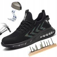 lekkie oddychające ochronne buty robocze sportowe bhp z podnoskiem r.43