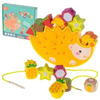 DLA DZIECI JEŻ Z DREWNIANYMI OWOCAMI GRA