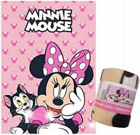 KOC POLAROWY Z MYSZKĄ MINNIE MICKEY MOUSE kocyk 100x140cm z 100% poliestru