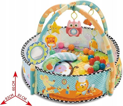 MATA EDUKACYJNA KOJEC Z PIŁECZKAMI DLA NIEMOWLĄT DUŻA INTERAKTYWNA MIĘKKA na Arena.pl