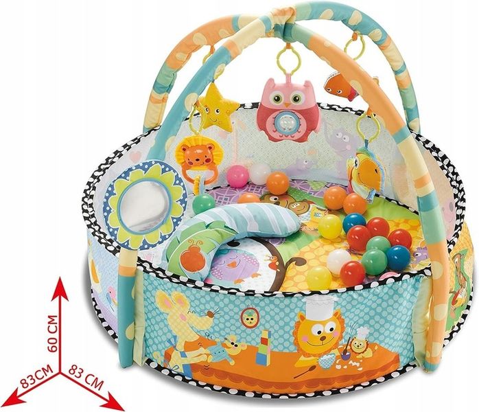 MATA EDUKACYJNA KOJEC Z PIŁECZKAMI DLA NIEMOWLĄT DUŻA INTERAKTYWNA MIĘKKA zdjęcie 5