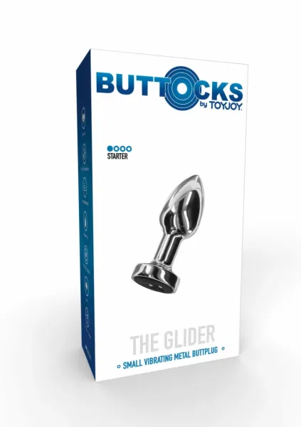 toyjoy the glider vibrating plug small stalowy, 7 trybow, usb zdjęcie 3