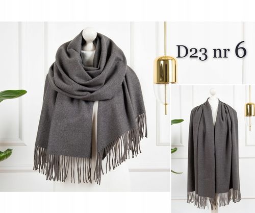 CIEPŁY SZAL KLASYCZNY SZALIK DAMSKI ELEGANCKI MODNY BRĄZOWY KOLORY na Arena.pl