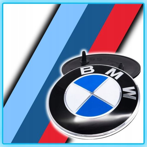 EMBLEMAT ZNACZEK LOGO BMW NA MASKĘ TYŁ PRZÓD 82MM E30E34E38E39E46E60E61X3X5 na Arena.pl