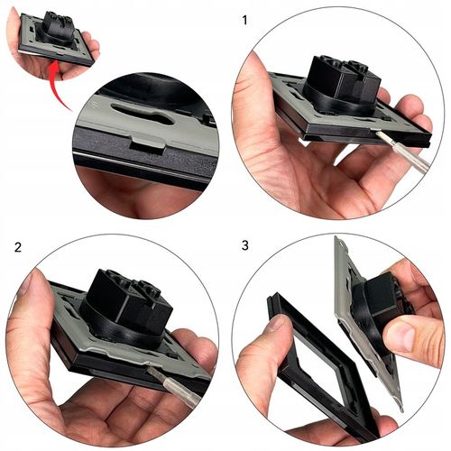 Włącznik Wyłącznik Światła Szklany Elektryczny Szkło Pojedynczy MIUUN na Arena.pl