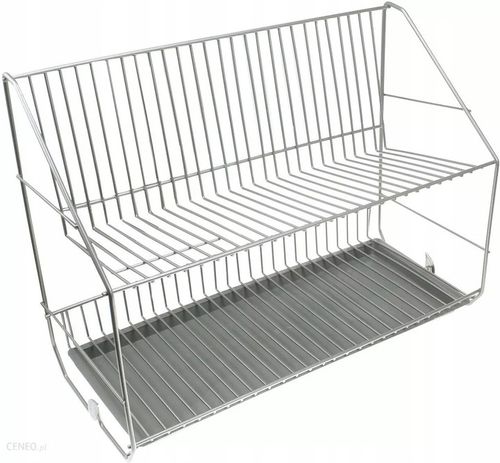 Suszarka do naczyń dwupoziomowa OSĄCZARKA ociekacz z tacką srebrna na Arena.pl