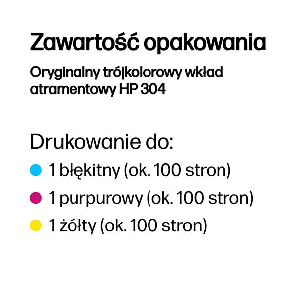 Tusz HP 304 Tri-Color zdjęcie 6
