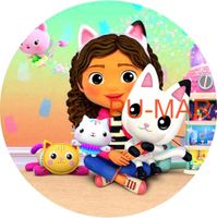 Opłatek na tort Urodziny GABI KOCI DOMEK Postać Tekst Gratis