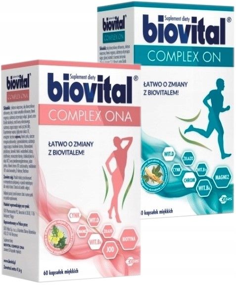 BIOVITAL COMPLEX ONA i ON witaminy minerały 2x60 zdjęcie 1