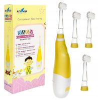 Szczoteczka soniczna dla dzieci SEAGO SG-902 Yellow 4 końcówki