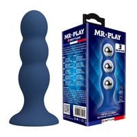 Mr. Play Metal & Liquid Silicone Anal Plug With 3 Metal Balls