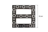 Upinacz dekoracyjny KWADRAT ciemny brąz