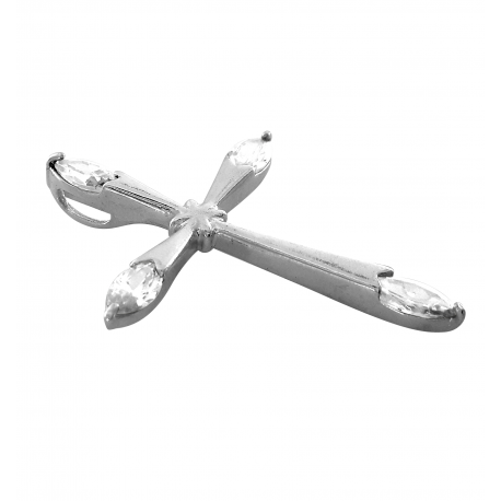 SREBRNY KRZYŻYK OZDOBNY Z CYRKONIAMI SREBRO PRÓBY 925 DOSTĘPNY W RÓŻNYCH KOLORACH na Arena.pl