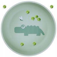 Miska Plastikowa Dla Dziecka Zielona Krokodyl