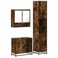 3-częściowy zestaw mebli łazienkowych, przydymiony dąb