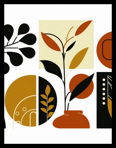 Plakat 50x65cm Kolaż Botaniczny na Arena.pl
