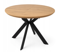 Stół rozkładany okrągły MAGNUS Ø110–150 cm dąb nowoczesny do salonu