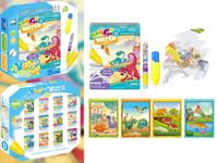 książeczka do  do koloro mazakiem wodnym dino 0336