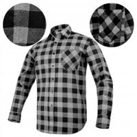 KOSZULA FLANELOWA męska robocza szara w kratę 100% Bawełna Ciepła BHP XXL