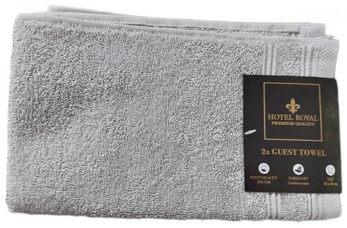 Ręcznik dla gości mały bawełniany 550 g/m2 30x50 cm szary - 2 szt. na Arena.pl