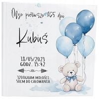 Album pierwszego roku życia nadruk twoje imię tak się zaczęła moja historia