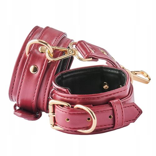 Mankiety na kostki z ekoskóry, łącznik z karabińczykami, regulowany gadżet na Arena.pl