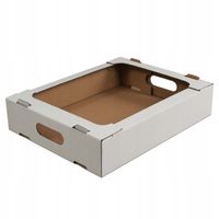 Tacka na ciastka 400x300x80 mm 10 szt. biała pudełko karton na ciasto