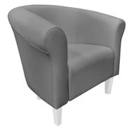 Fotel Milo D22 jasny szary nogi 15 białe