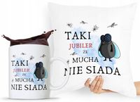 Zestaw Poduszka + Kubek Dla Jubilera Prezent Z Nadrukiem Ze Zdjęciem