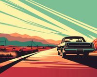 Plakat 50x40cm Droga przez Pustynię