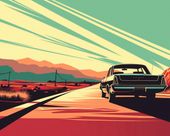 Plakat 50x40cm Droga przez Pustynię