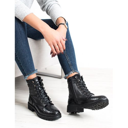 Sznurowane Botki Ze Wzorem r.37 na Arena.pl