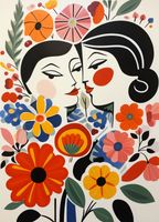 Plakat 20,5x28,4cm Kwiatowy Romans