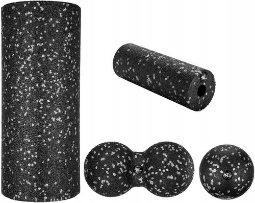 ZESTAW ROLLERÓW DO MASAŻU 4W1 ROLLER+MINI WAŁEK+DUOBALL+PIŁKA PREZENT na Arena.pl