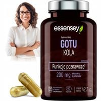 GOTU KOLA NA 90 DNI Czysty Ekstrakt Koncentracja Pamięć Sen Stres Mózg