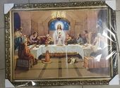 obraz w złotej ramie 30 x 40  ostatnia wieczerza