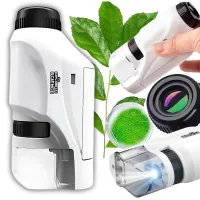 Mikroskop przenośny mini dla dzieci 60x-120x led edukacyjny kieszonkowy