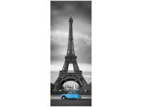 40X100CM BŁĘKITNE AUTKO OBRAZ PION