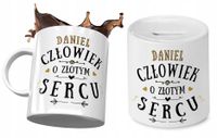 Dla Daniela Zestaw Kubek + Skarbonka Na Prezent Z Nadrukiem Ze Zdjęciem