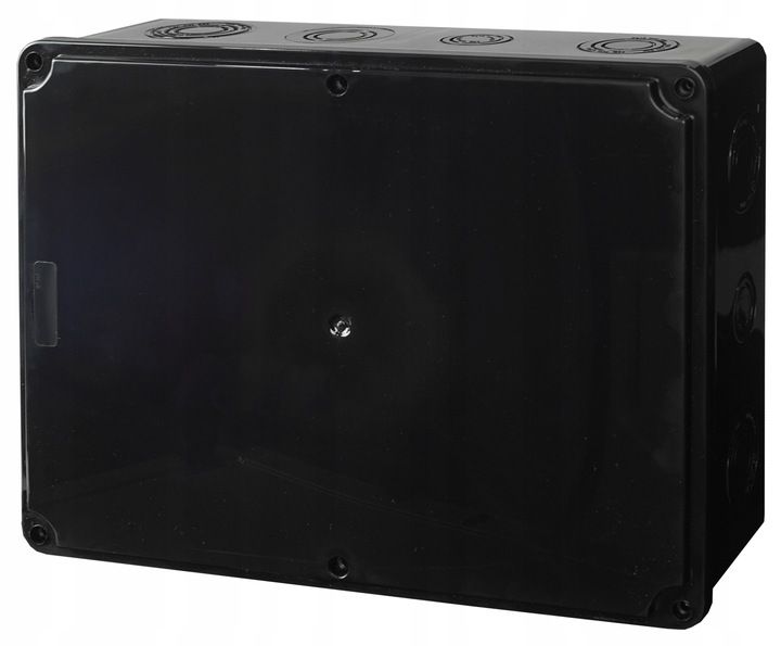 CZARNA PUSZKA INSTALACYJNA HERMETYCZNA ELEKTRYCZNA OBUDOWA 280X210X74 zdjęcie 3